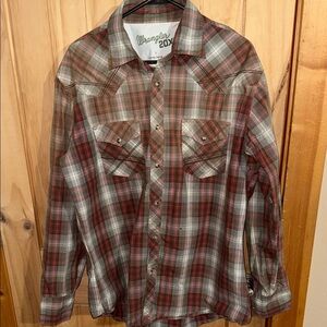 Wrangler 20X Men's Multicolor Plaid Button Down Shirt